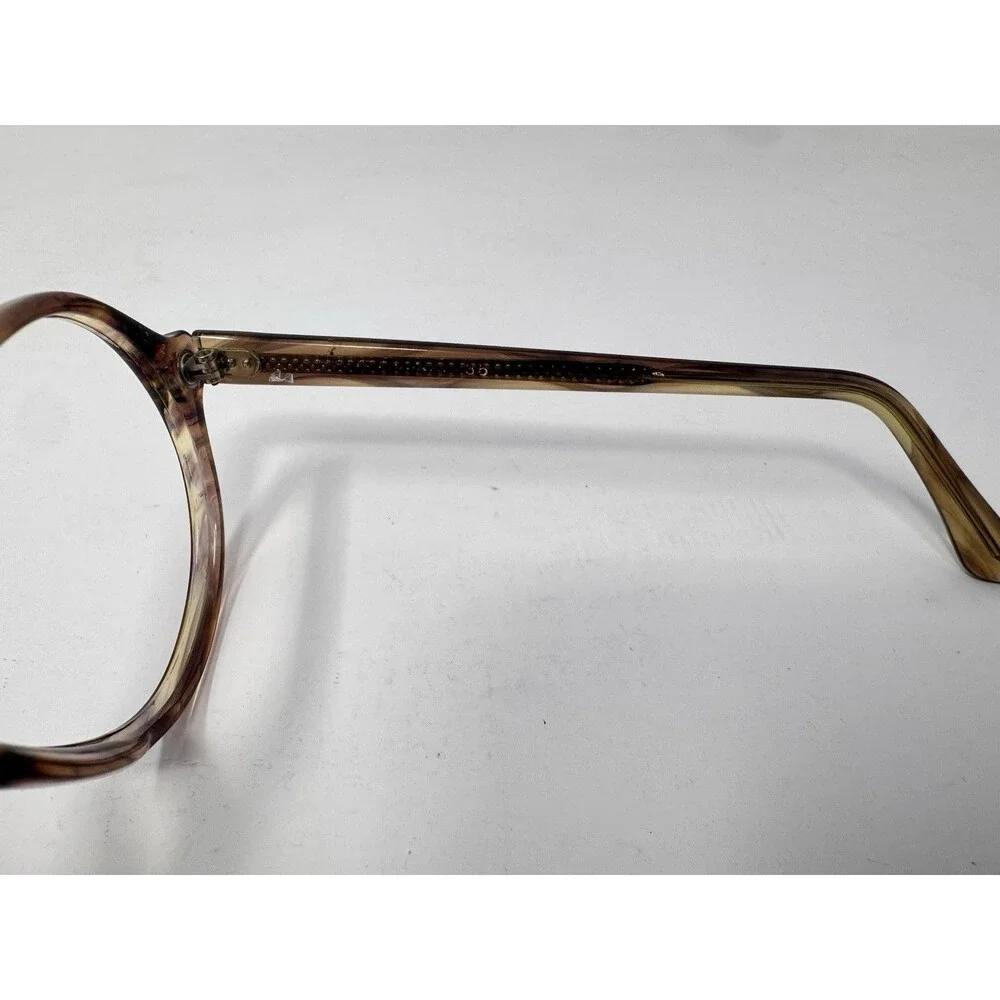 Vintage 1970s Eyeglass Frames 50-18-135 Brown Round Frames Only New Old Stock